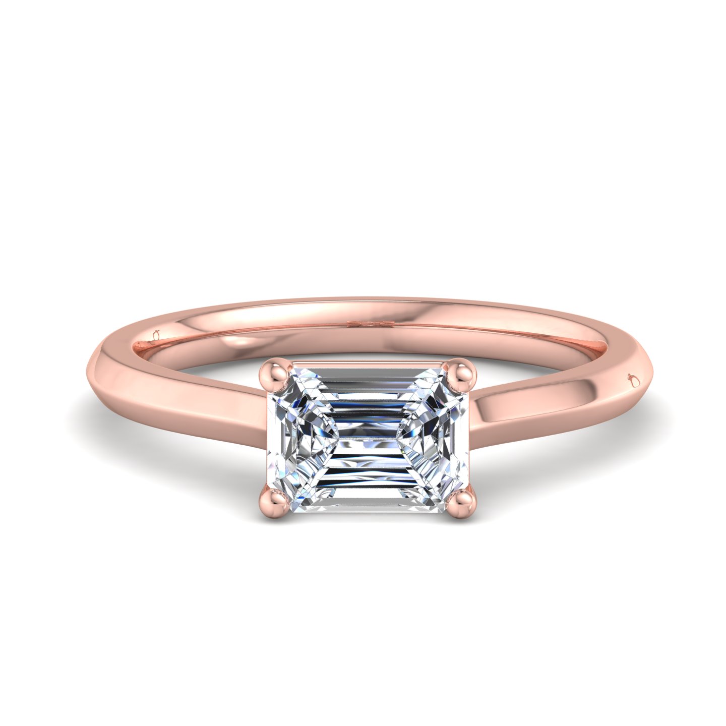 Ayesha 4 Prong East-West Solitaire Engagement Ring